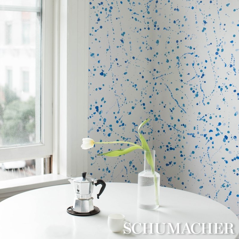 Search 5012181 Ink Splash Blue Schumacher Wallcovering Wallpaper