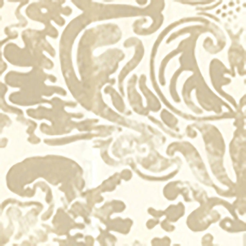 Sample 2330-40WP San Marco, Greige on Off White by Quadrille Wallpaper