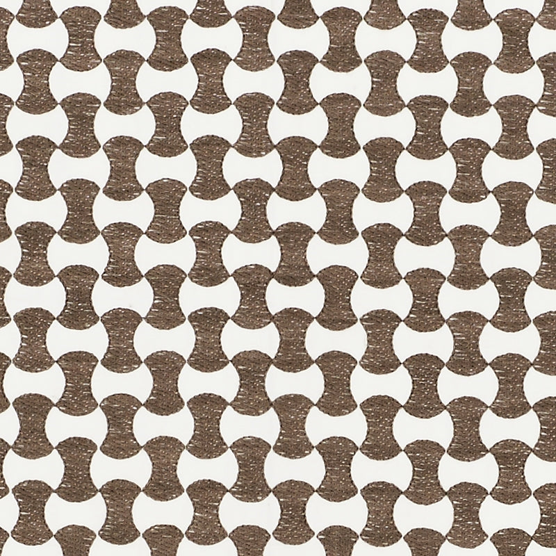 Purchase sample of 70371 Nolita Embroidery, Taupe by Schumacher Fabric