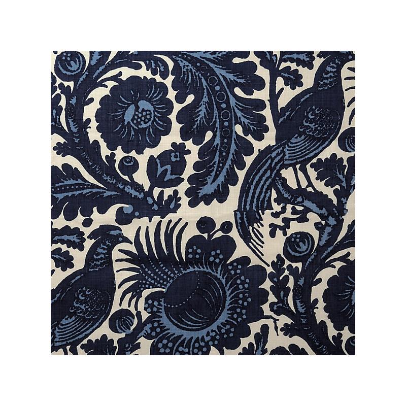 Acquire 36389-001 Spoleto Light  Dark Blue On White by Scalamandre Fabric