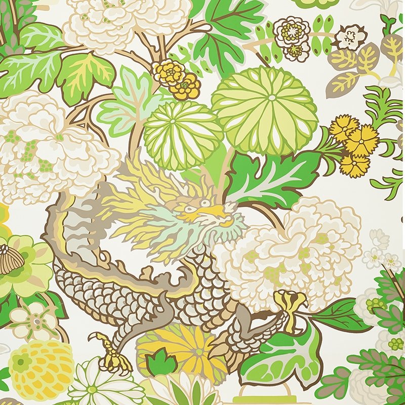 Purchase 5001069 Chiang Mai Dragon Leaf Schumacher Wallpaper