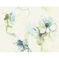Sample LW50004 Living with Art, Anemone Watercolor Floral Glacier Blue and Pear Seabrook Wallpaper