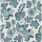 Sample 4081-26340 Happy, Jana Teal Jacobean by A-Street Prints Wallpaper