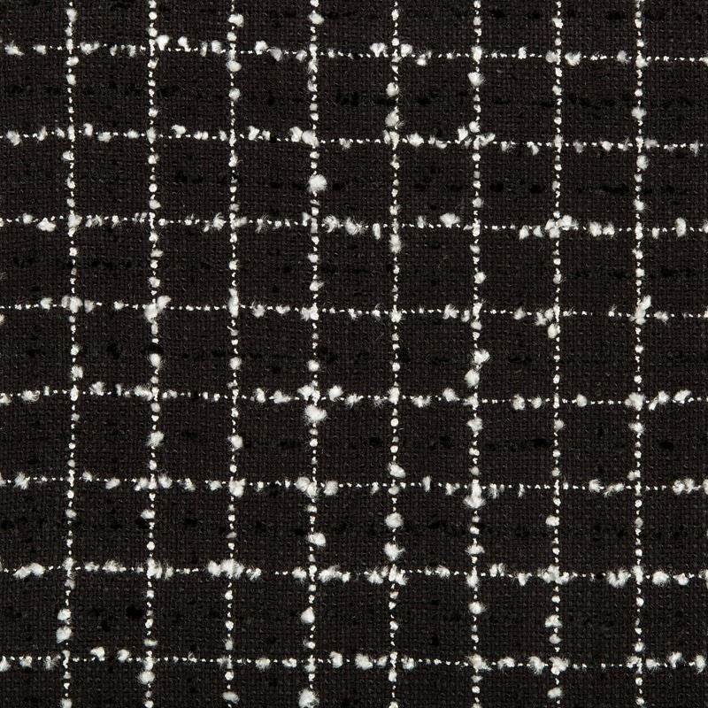 Sample 35742.81.0 Black Upholstery Plaid Fabric by Kravet Design