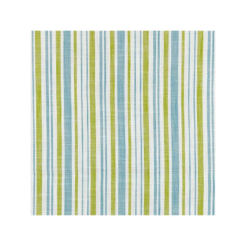 Sample 27116-003 Pembroke Stripe, Ocean Palm - Scalamandre Fabric (SC 000327116)