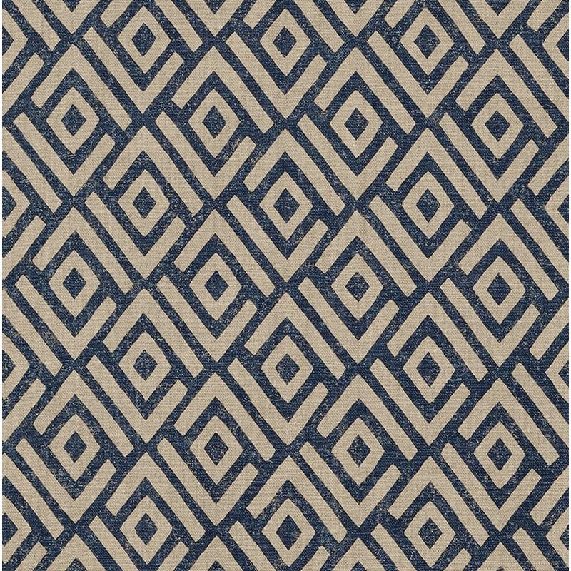 Purchase sample of 176321 Kasai, Indigo by Schumacher Fabric
