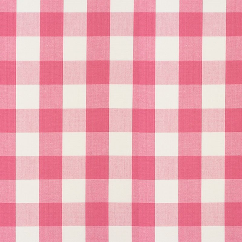 Purchase sample of 77321 Camden Cotton Check, Magenta by Schumacher Fabric