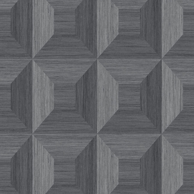 Sample TC70608 More Textures, Squared Away Geometric Cove Gray Seabrook Wallpaper