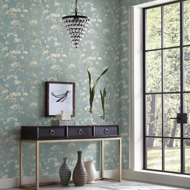 Looking Psw1106Rl Simply Candice Botanical Blue Peel And Stick Wallpaper