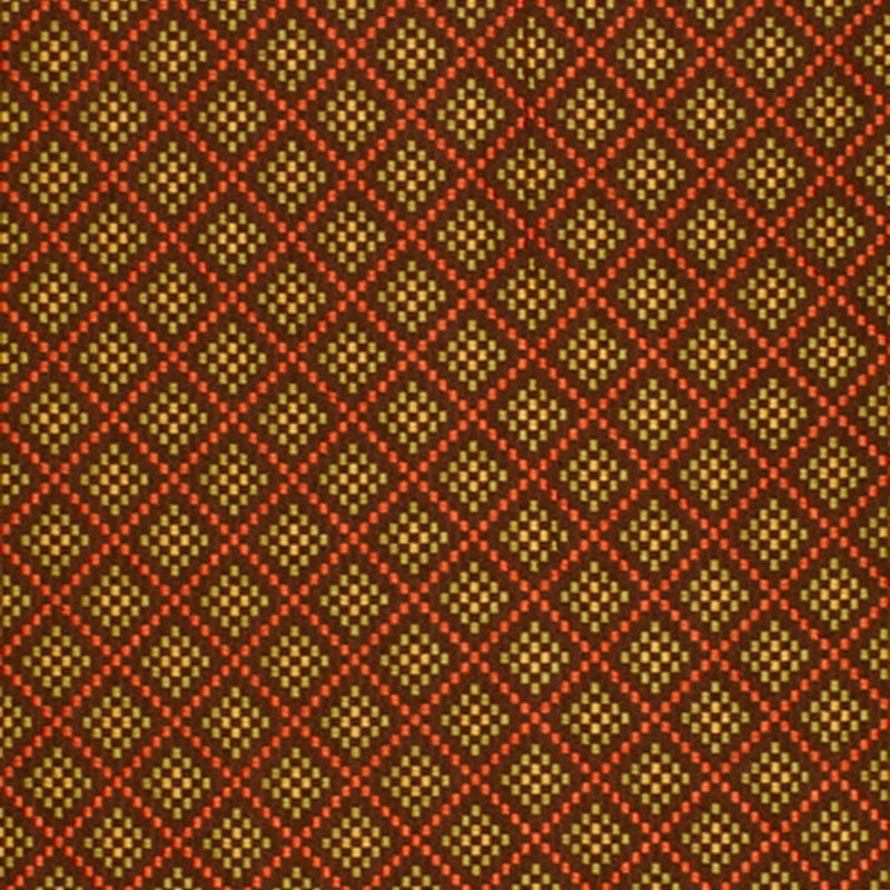 Purchase sample of 64412 Checkers, Chocolate / Poppy by Schumacher Fabric