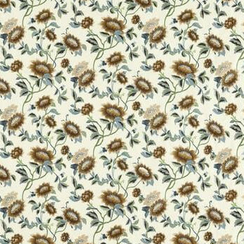 Looking F1580/02 Tonquin Ivory/Chartreuse Emb Botanical and Floral by Clarke And Clarke Fabric