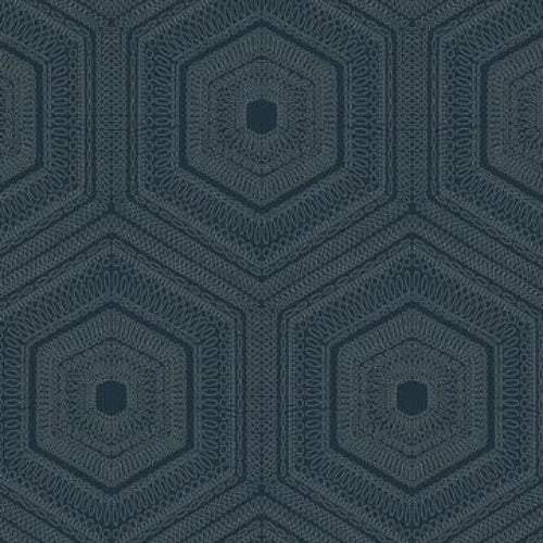 WTP4040.WT.0 Concentric Groove Deep Navy Geometric Winfield Thybony Wallpaper