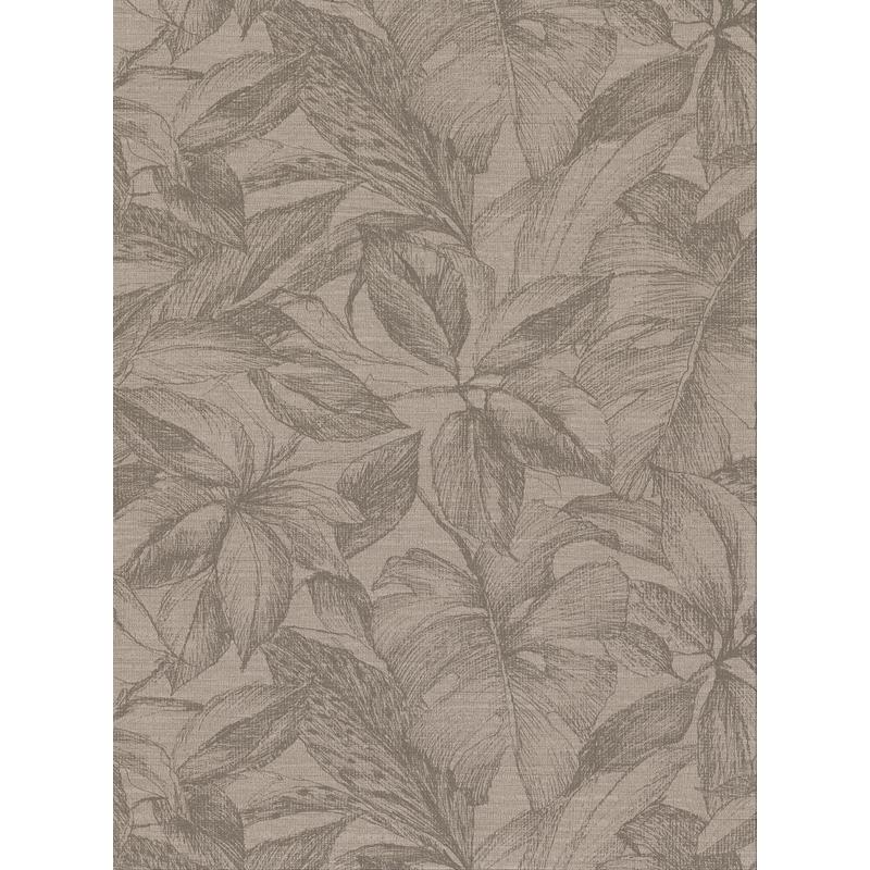 Sample 2910-2744 Warner Basics V, Simone Light Brown Tropical Wallpaper by Warner