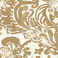 Sample 2330-24WP San Marco, Gold on Off White by Quadrille Wallpaper