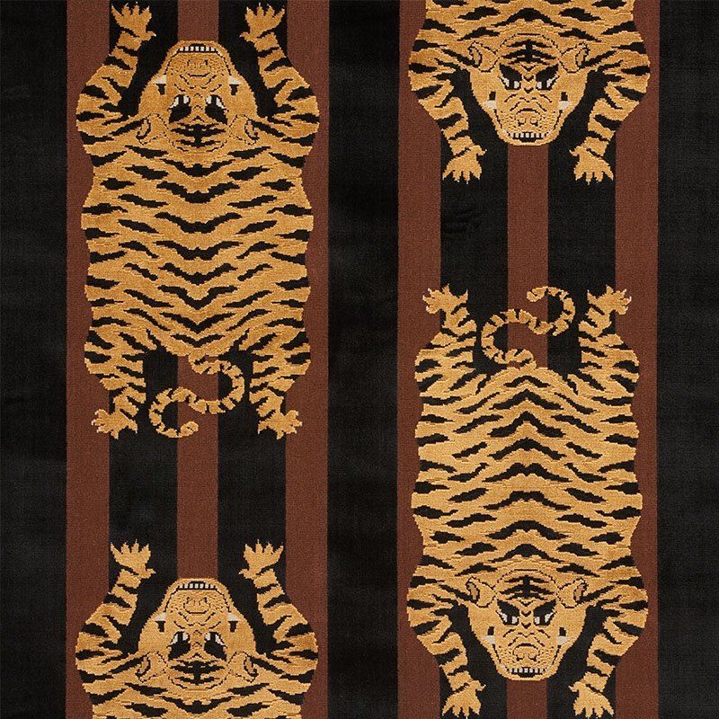 Order 77232 Jokhang Tiger Velvet Brown & Black by Schumacher Fabric