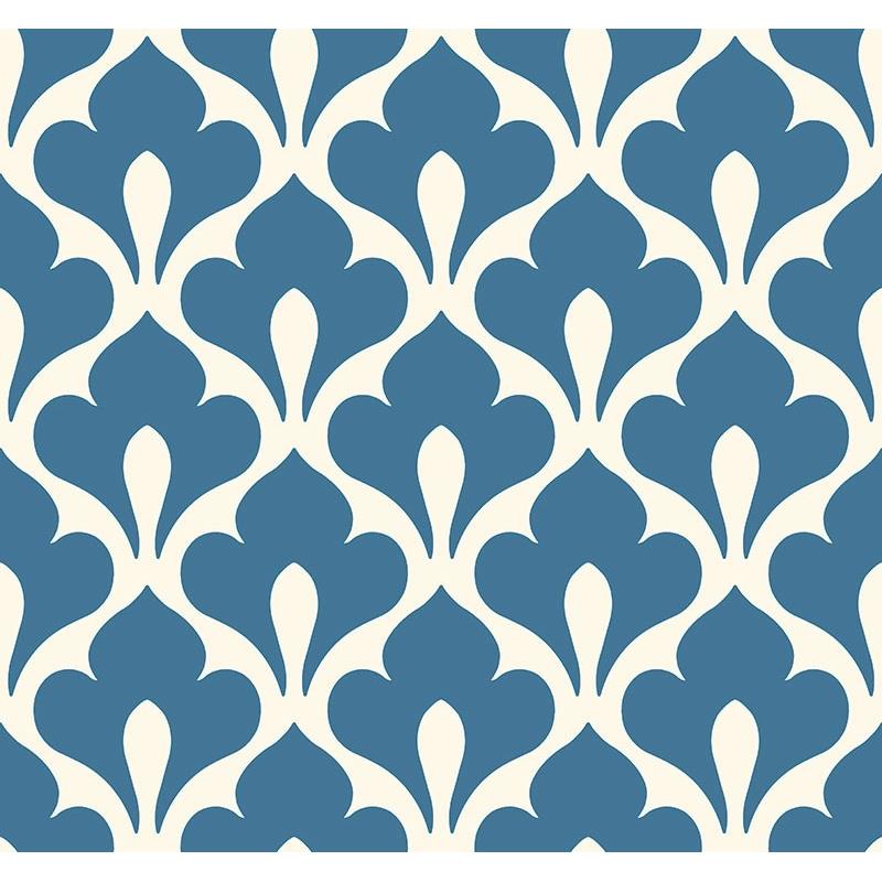 Sample TA20802 Tortuga, Blue, Swirl by Seabrook Wallpaper