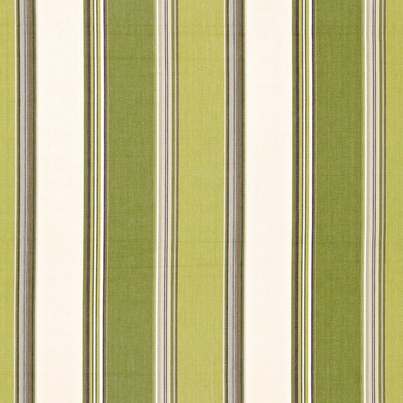 Purchase sample of 66003 Addison Cotton Stripe, Vert by Schumacher Fabric