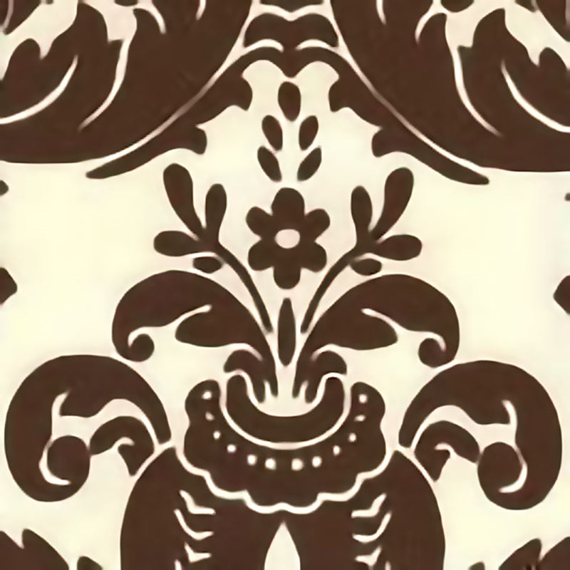 Sample 302165W Monty, Monty Sable Brown On Off White by Quadrille Wallpaper