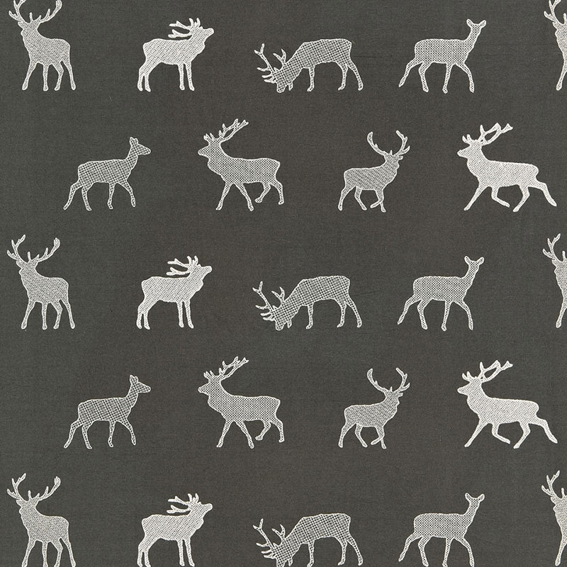 Search 67160 Caribou Embroidery Charcoal by Schumacher Fabric