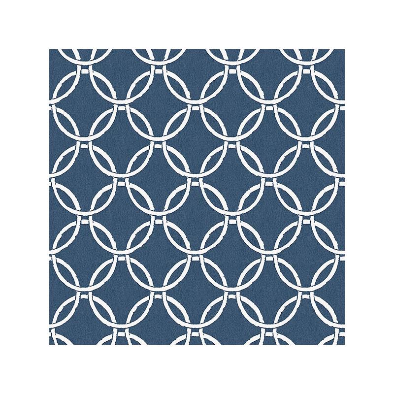 Sample 3122-11002 Flora and Fauna Quelala Navy Ring Ogee by Chesapeake Wallpaper