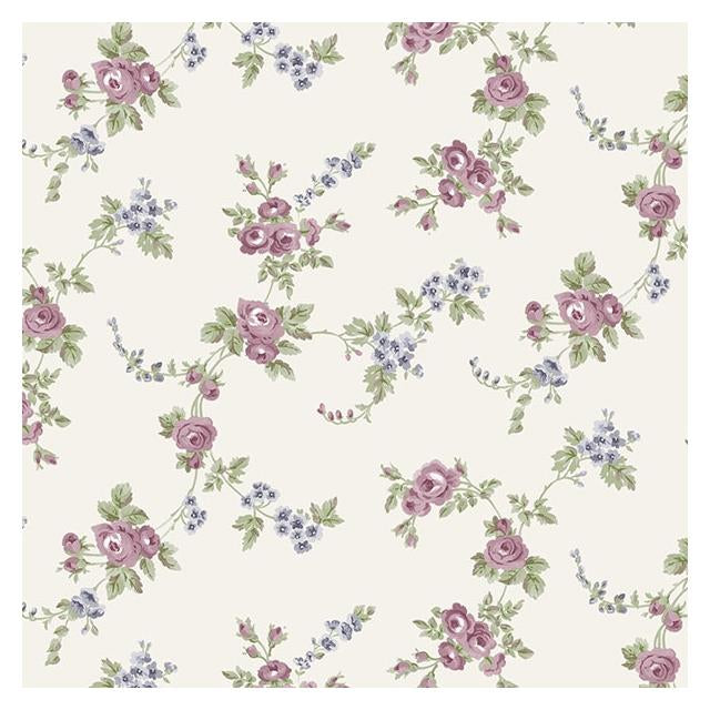 Purchase AF37707 Flourish (Abby Rose 4) Purple Chic Rose Wallpaper in Plum Burgundy Rose Greys & Blue  by Norwall Wallpaper