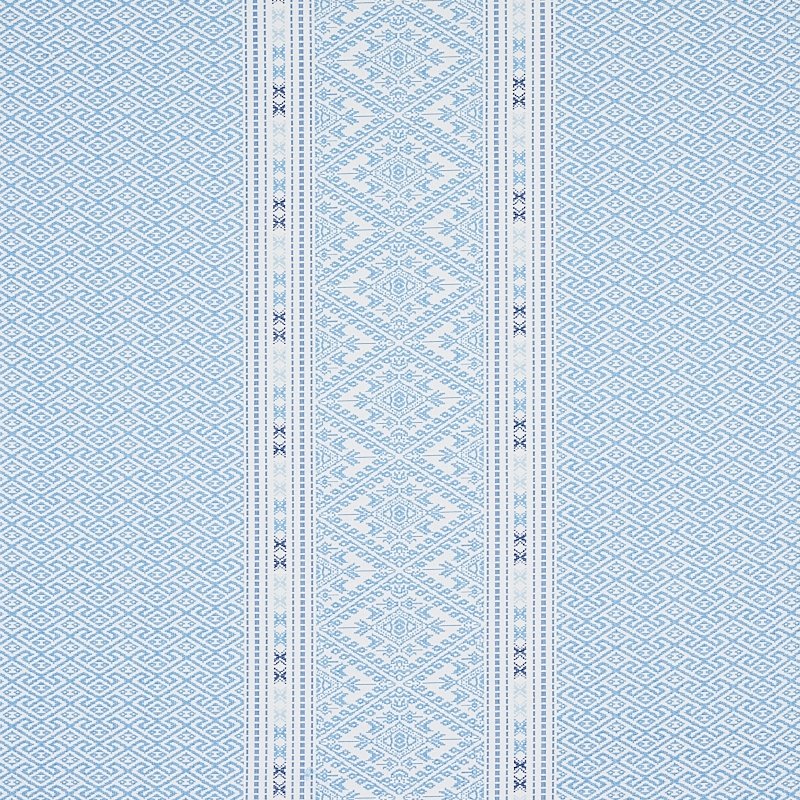 Purchase sample of 80611 Ruiz Jacquard, Sky by Schumacher Fabric