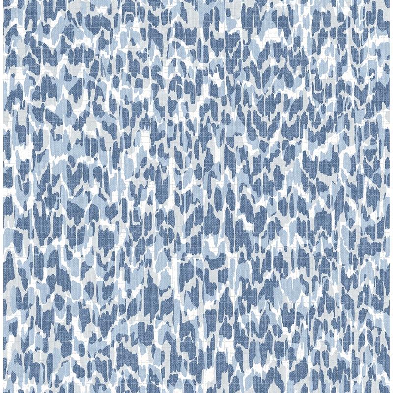 Select 4014-26431 Seychelles Flavia Blue Animal Print Wallpaper Blue A-Street Prints Wallpaper