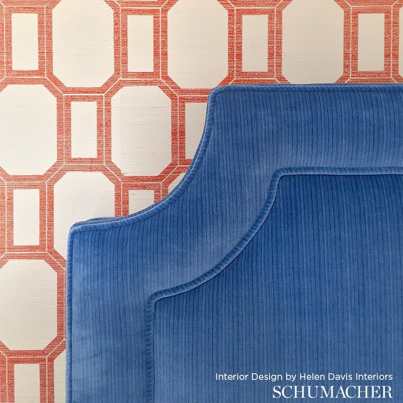 Save 43041 Schumacher Antique Strie Velvet Linen Fabric