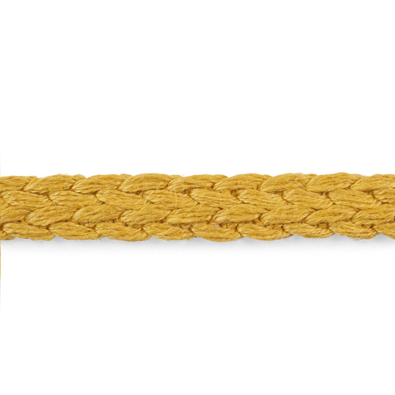 76273 | Braided Linen Tape Narrow, Gold - Schumacher Fabric