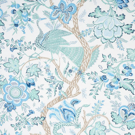 Acquire 5013190 Aveline Seaglass Schumacher Wallcovering Wallpaper