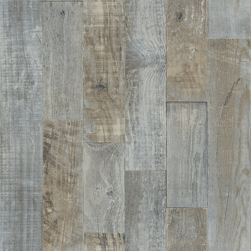 Sample 3124-12691 Thoreau, Chebacco Slate Wood Planks Wallpaper by Chesapeake