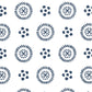 Sample 2210-07WWP Cecil, Blue,White,Multi Colored by Quadrille Wallpaper