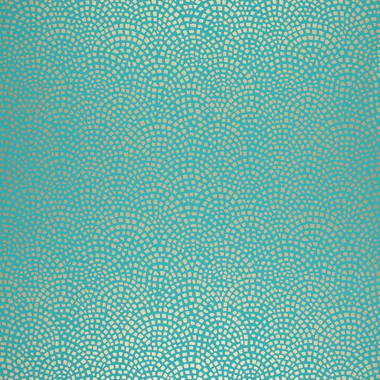 Buy 5005043 Mosaic Turquoise Schumacher Wallpaper