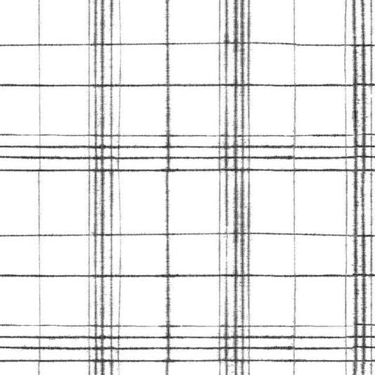 Select FH4016 Simply Farmhouse Farmhouse Plaid Black/White York Wallpaper