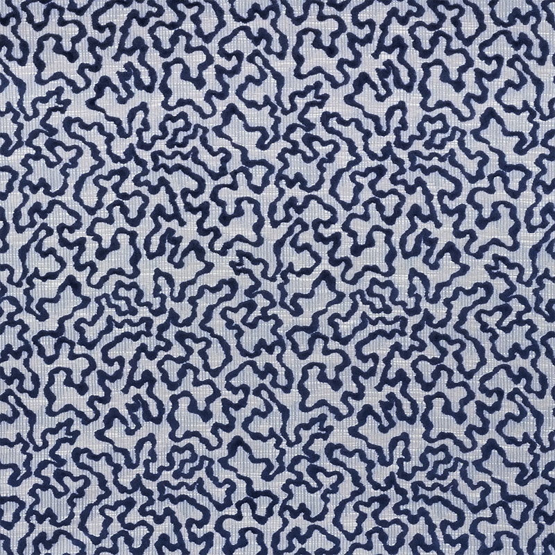 Purchase sample of 75222 Janis Velvet, Blue by Schumacher Fabric