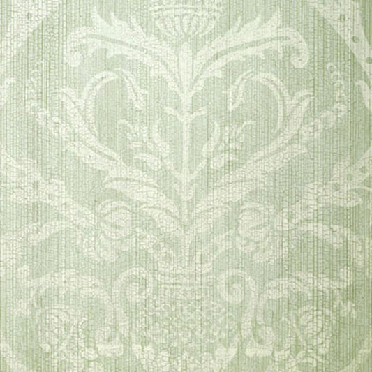 View 5003683 Masaccio Damask Aqua Schumacher Wallpaper