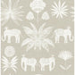 Sample 4014-26433 Seychelles, Bazaar Light Grey Elephant Oasis Wallpaper by A-Street Prints Wallpaper