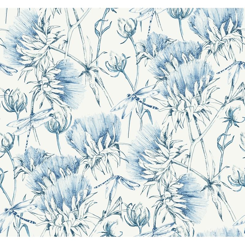 Sample 2973-90403 Daylight, Mariell Blue Dragonfly by A-Street Prints Wallpaper