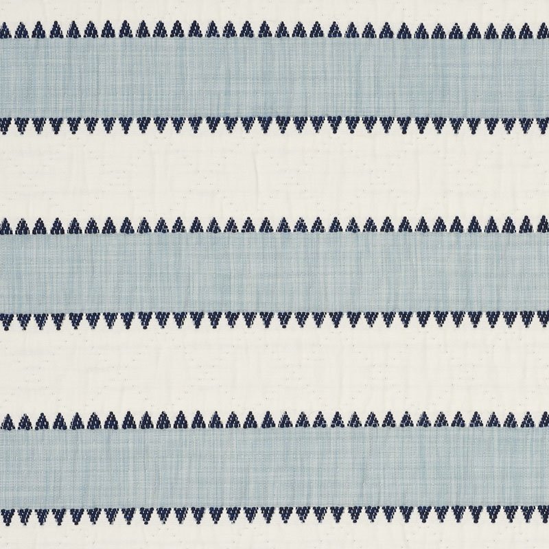 Purchase sample of 76750 Isolde Stripe, Sky by Schumacher Fabric