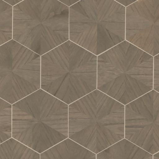 Buy HO2102 Ronald Redding Traveler Hexagram Wood Veneer Brown Ronald Redding Wallpaper
