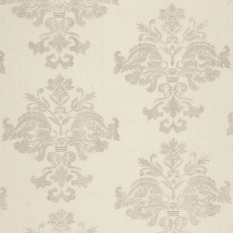 Purchase sample of 64470 Margaux Linen Embroidery, Winter White by Schumacher Fabric