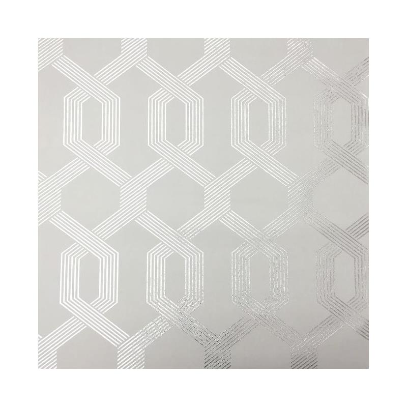 Sample Y6221204 Mid Century, Viva Lounge color White Metallic by York Wallpaper