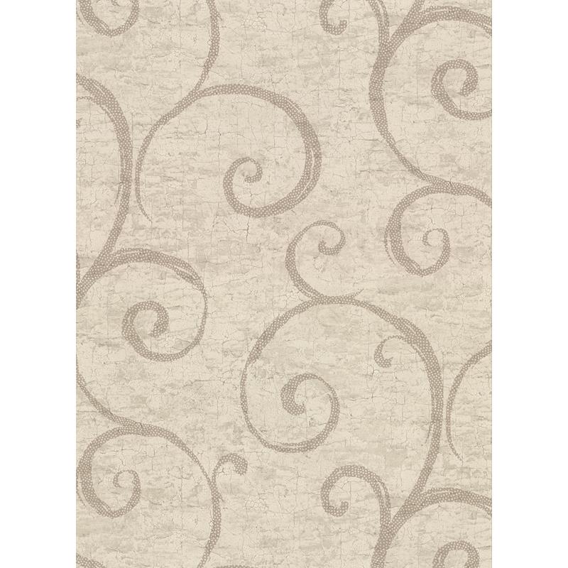 Sample 2921-50707 Warner Textures IX 2754 Main Street, Newbury Taupe Geometric Faux Plaster Wallpaper by Wa