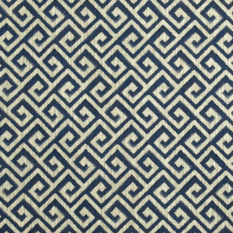 Search F2434 True Blue Geometric Upholstery Greenhouse Fabric