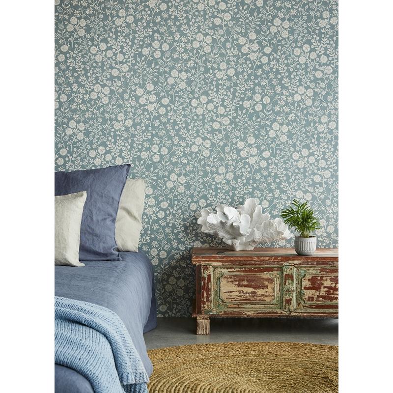 316046 Posy Liana Teal Trail Wallpaper by Eijffinger,316046 Posy Liana Teal Trail Wallpaper by Eijffinger2