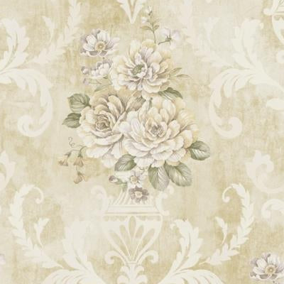 Select CO80907 Connoisseur Neutrals Floral by Seabrook Wallpaper