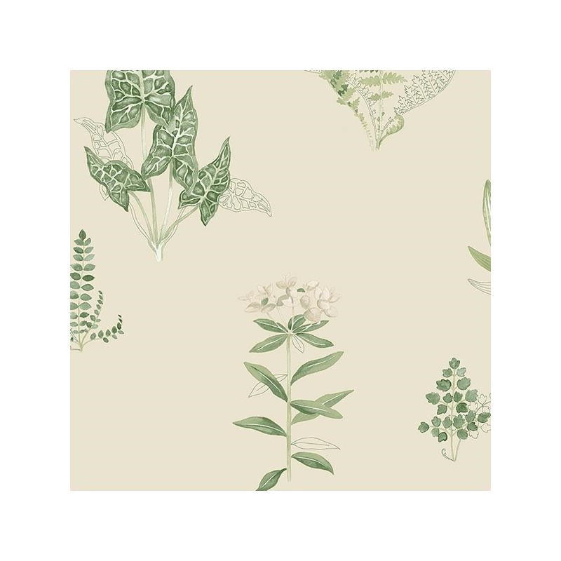 Sample PA34226 Green Floral wallpaper Norwall Wallpaper