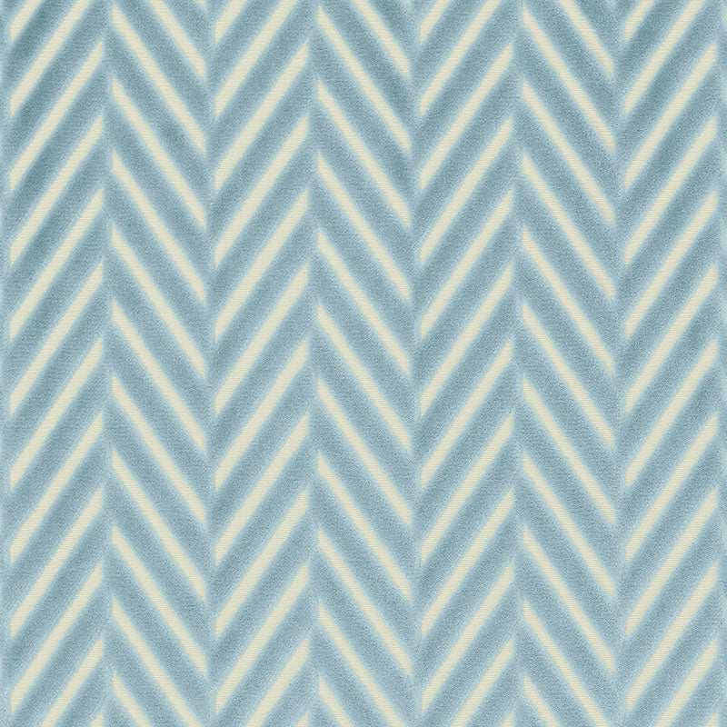 Purchase sample of 62171 Regent Velvet Herringbone, Aqua by Schumacher Fabric