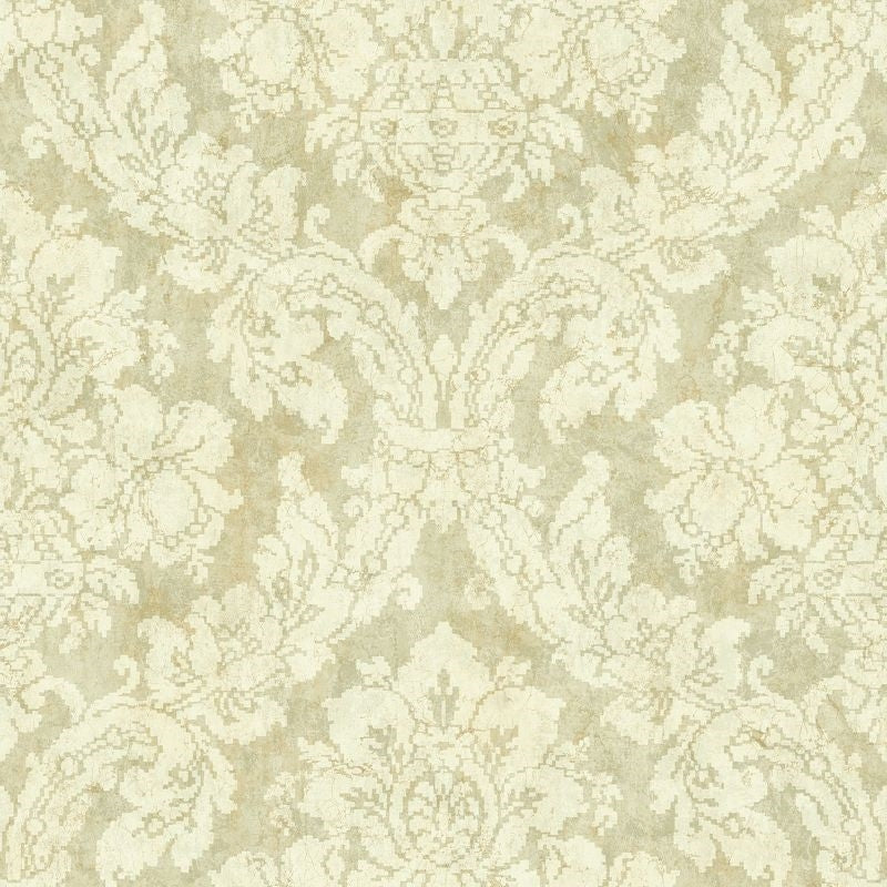 Purchase AR31901 Nouveau Pixel Damask by Wallquest Wallpaper