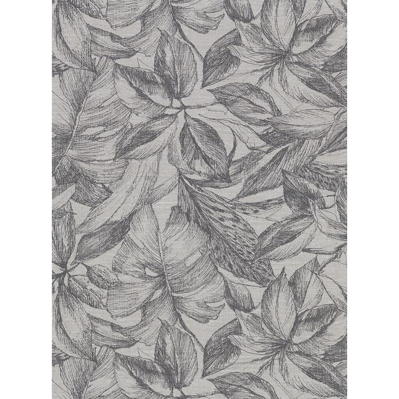 Sample 2910-2743 Warner Basics V, Simone Grey Tropical Wallpaper by Warner